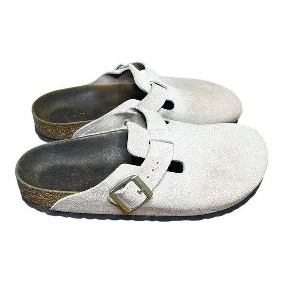 Birkenstock Boston Suede Clogs Very Pale Pink EU 42 Men’s 9–9.5 Women’s 11.5 12 - Picture 6 of 11